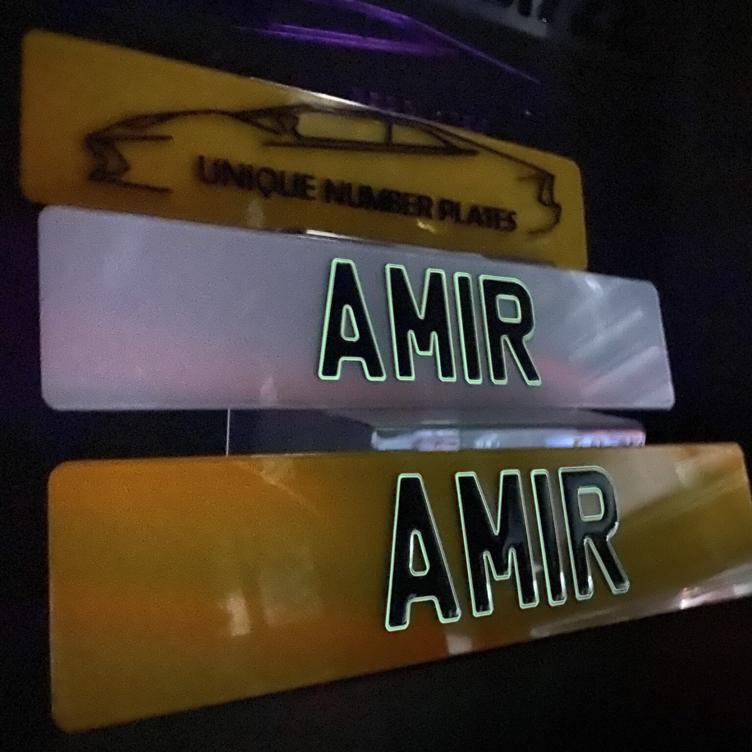 3D Glow in the Dark Number Plate – Unique Number Plates