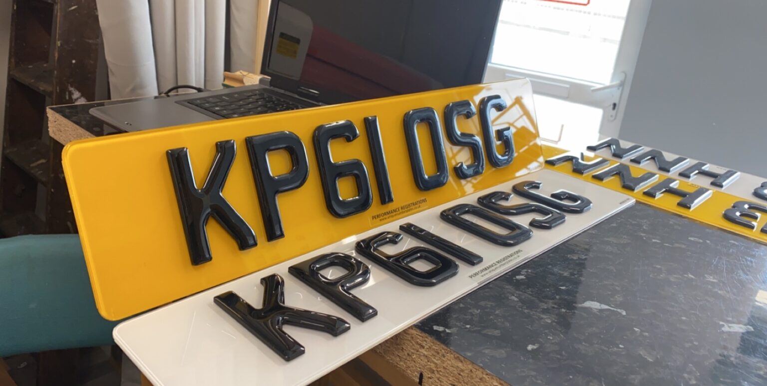 4D Smooth Black Gel Plate Unique Number Plates