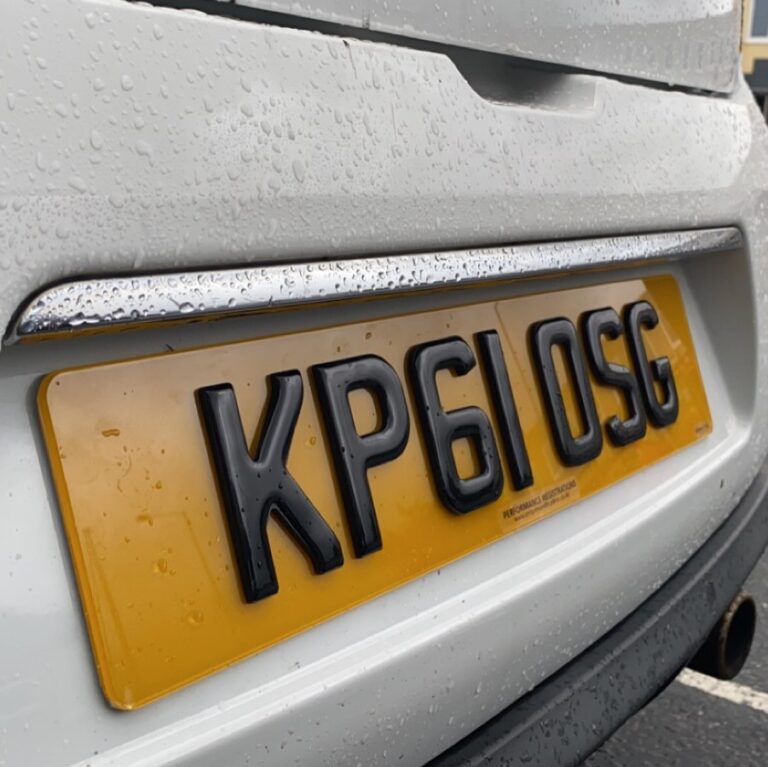 4D Smooth Black Gel Plate Unique Number Plates