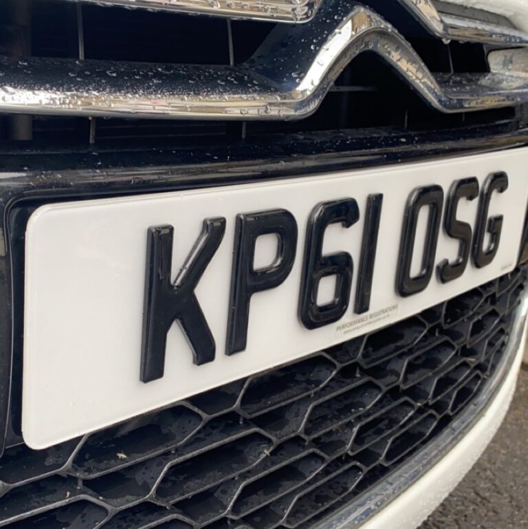 4D Smooth Black Gel Plate Unique Number Plates